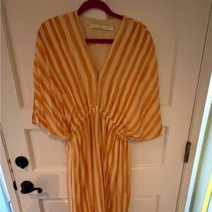 Marie Oliver Tan and Orange Striped Garment